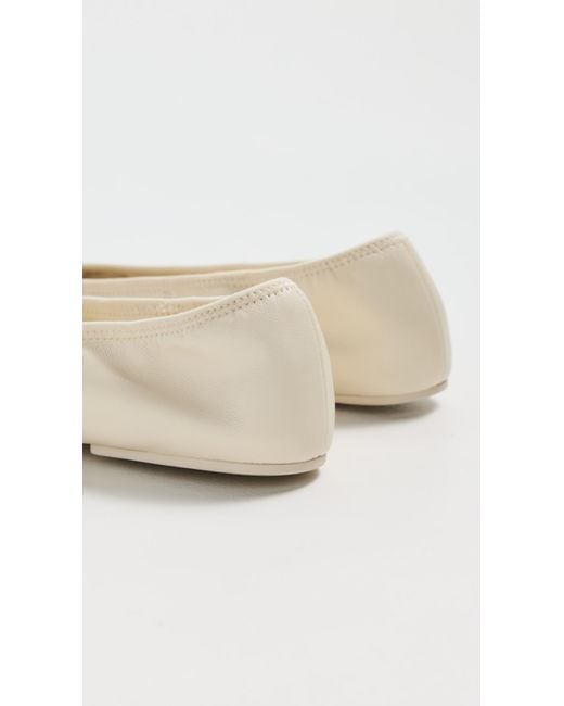 Tory Burch White Reva Ballet Flats