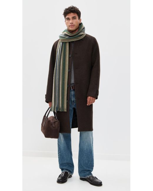Paul Smith Green Striped Scarf for men