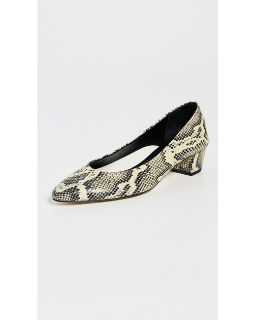 Aeyde Black Helia Snake Print Calf Leather Heels