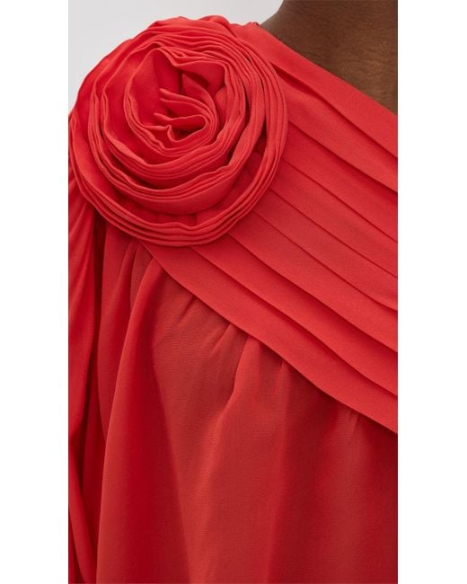 Farm Rio Red Rose One Shoulder Blouse