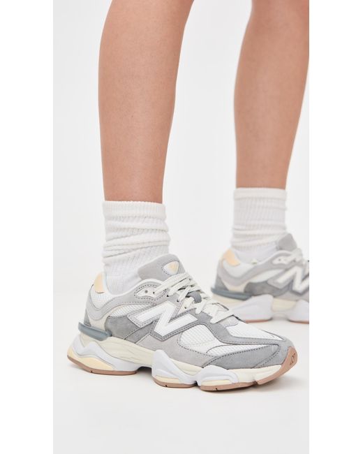 New Balance White 9060 Sneakers