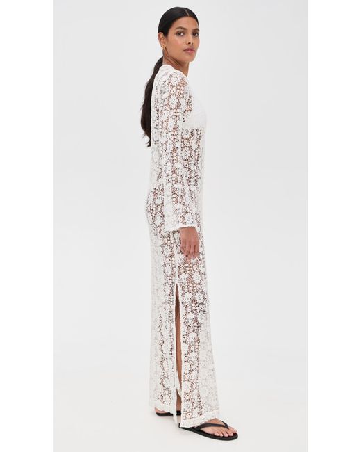 nili lotan della crocheted cotton maxi dress Della crocheted cotton maxi dress - ivory