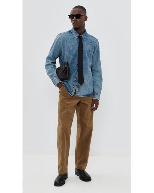 AMI Blue Used Light Denim Jacket for men