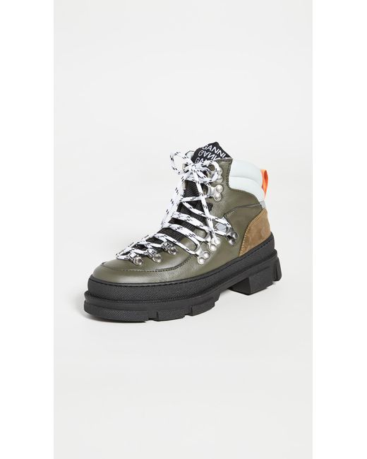 Ganni Multicolor Sporty Hiking Boots
