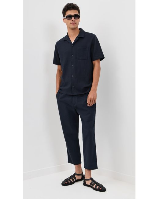 Vince Blue Seersucker Cabana Shirt for men