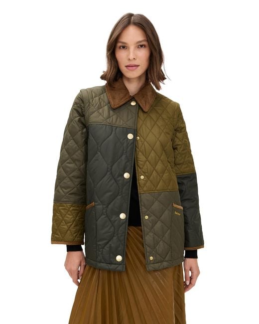 Barbour Green Lorrie Quilted Barn Jacket