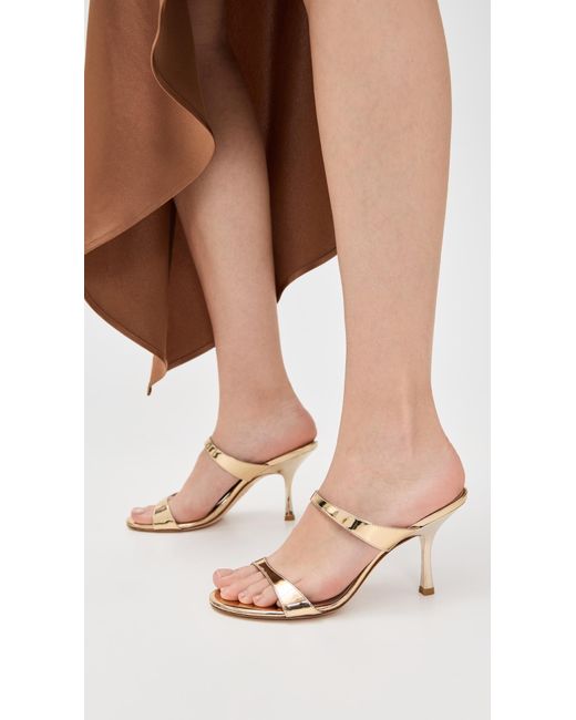 Stuart Weitzman Black Nudist Slides 85Mm