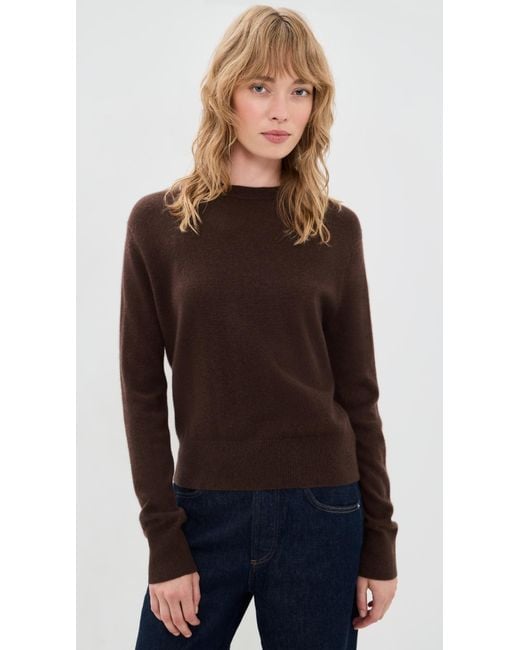 White + Warren Black Cashmere Crew Pullover