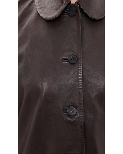Ba&sh Black Madie Leather Coat