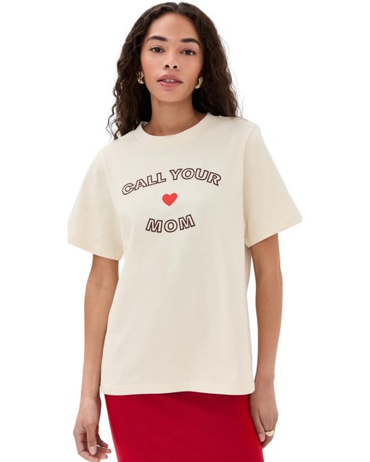 Le Bos White Call Your Mom Tee