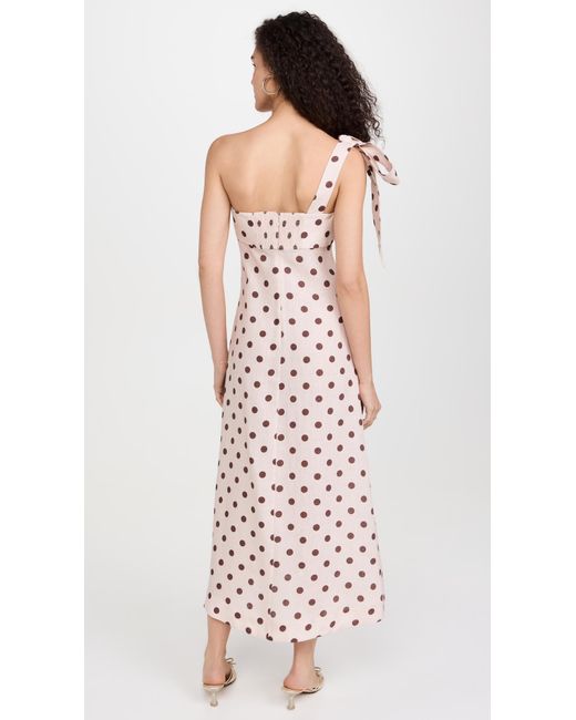 Zimmermann White Acacia One Shoulder Midi Dress