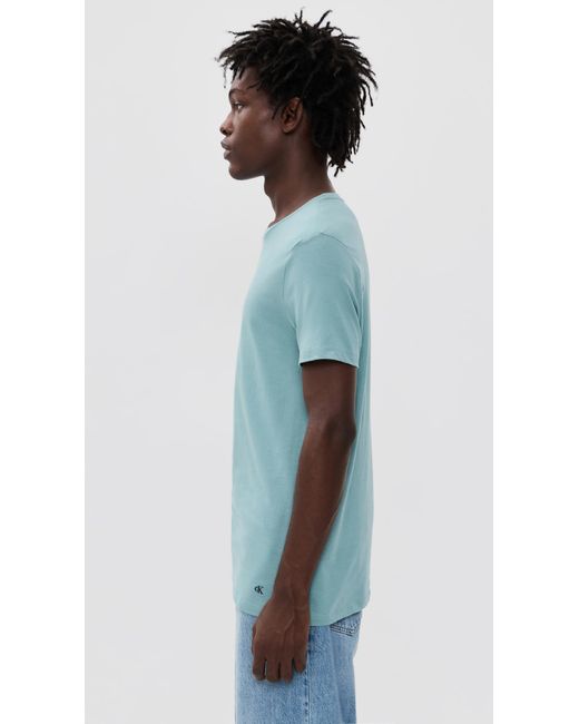 Calvin Klein Blue Cotton Classics 3-pack Undershirt for men