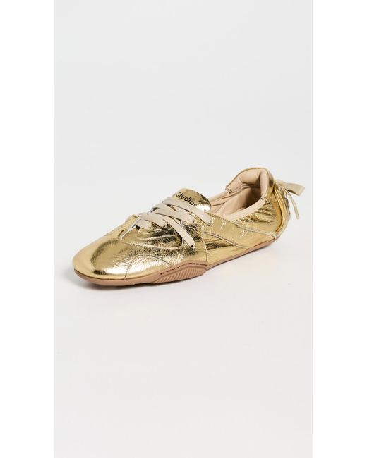 Acne White Bilaria Foil Winter Sneakers