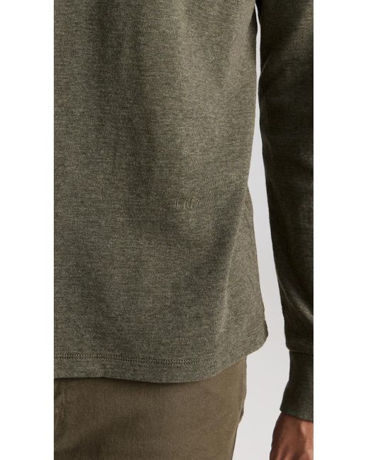 FRAME Green Duo Fold Long Sleeve Crew for men