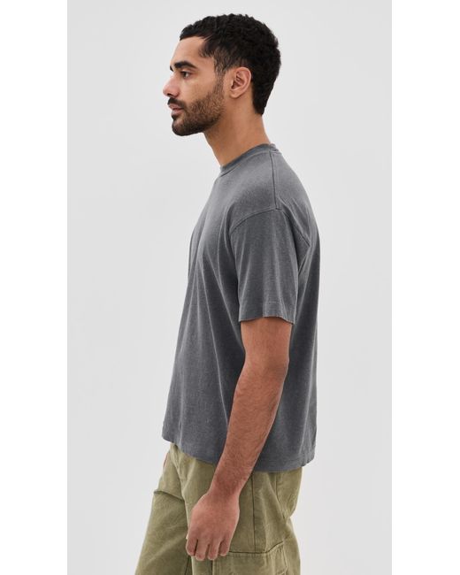 Asher Black Noah Cotton Linen Tee for men