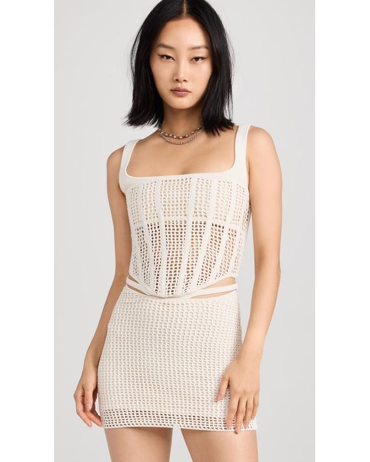 Dion Lee White Dion Ee Crochet Upend Coret Ini Dre