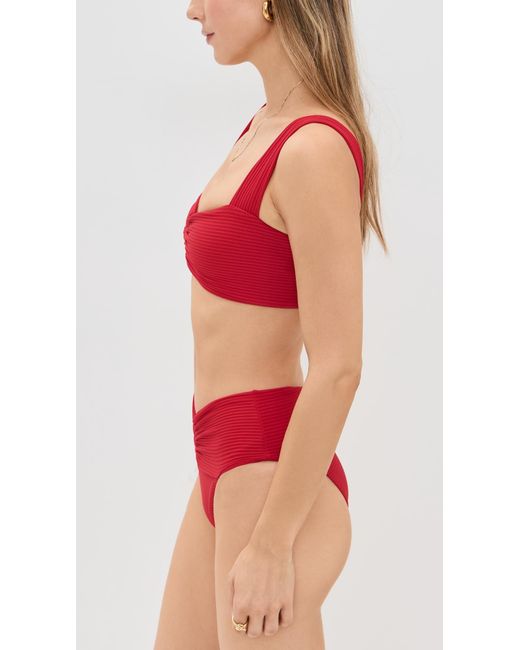 LSPACE Red Marlee Bikini Top