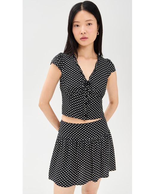 Reformation Black Dorothea Two Piece Crepe Set