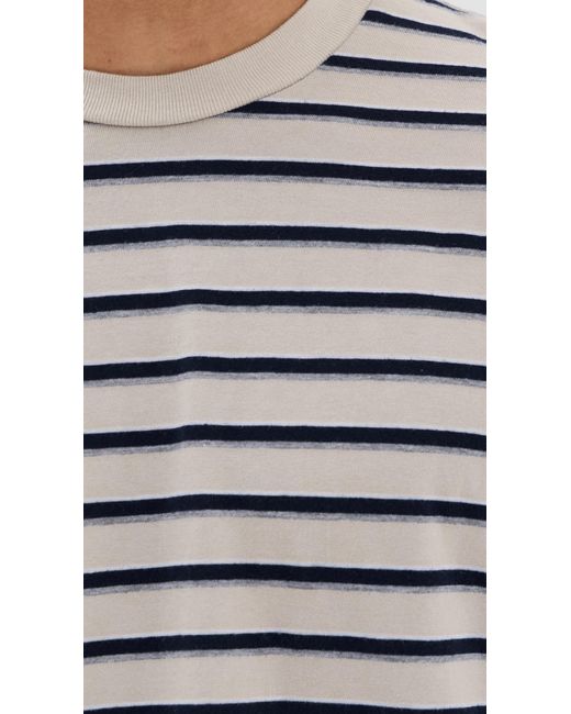 Asher Black Noah Stripe Tee for men