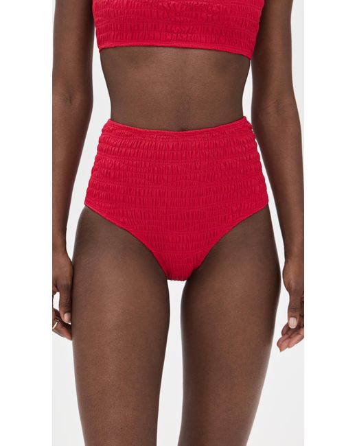 Sea Red Selma Solid Bikini Bottoms