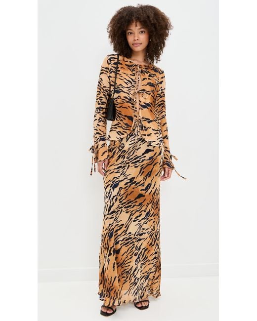 Never Fully Dressed Brown Tiger Cali Top