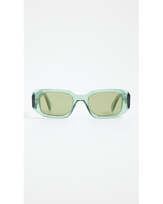 Prada Green Pr 17ws Rectangular Sunglasses