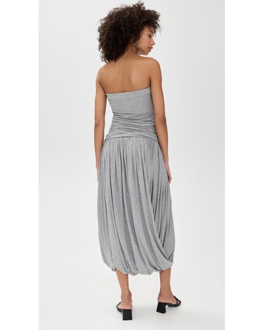 Pixie Market Black Bubble Hem Strapless Dress