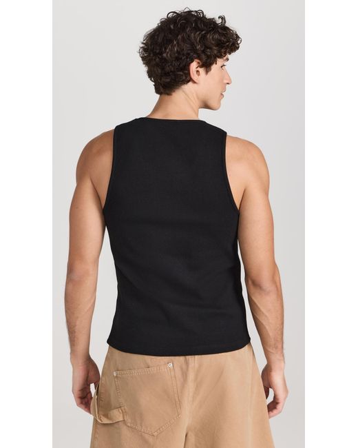 J.W. Anderson Black Jw Anderon Anchor Ebroidery Tank Top Back for men