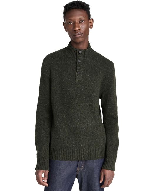 Polo Ralph Lauren Poo Raph Auren Donega Button Neck Weater Green Uti X ...