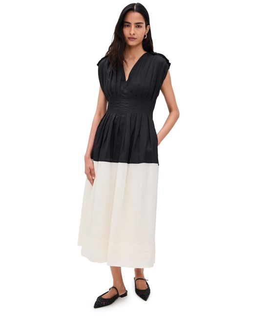 Sea Black Nicola Ramie Tank Midi Dress