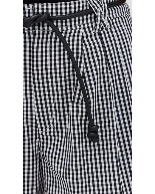 Sea Blue Neci Gingham Shorts With Belt