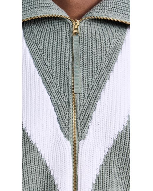 Varley Gray Varey Ada Zip Through Knit Weater Coo Age