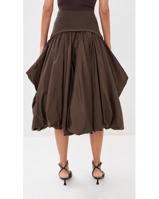 Jonathan Simkhai Brown Corinn Midi Skirt