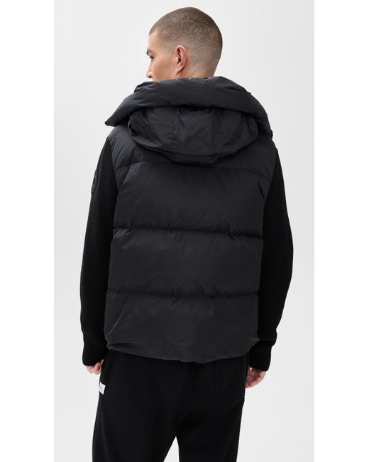 Canada Goose Black Hybridge Groove Knit Hooded Jacket for men