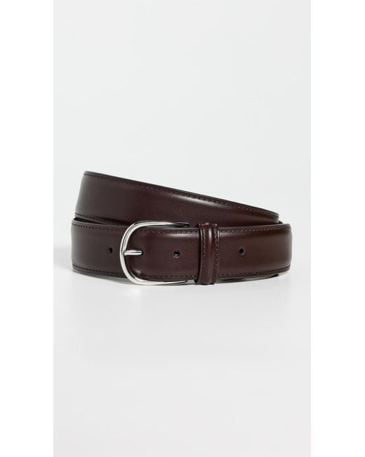 Andersons Black Leather Dress Belt for men