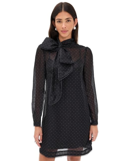 Zimmermann Black Dream Pussybow Mini Dress