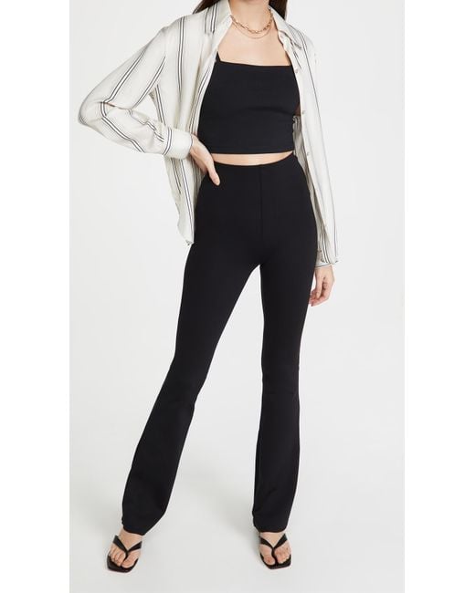 Commando Black Neoprene Flared Leggings