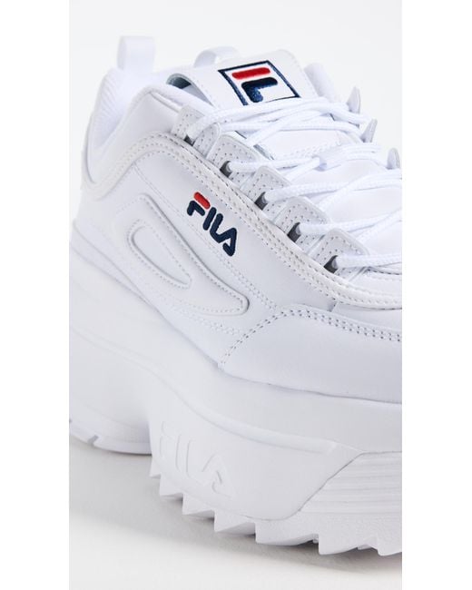 Fila White Disruptor Ii Wedge Sneakers