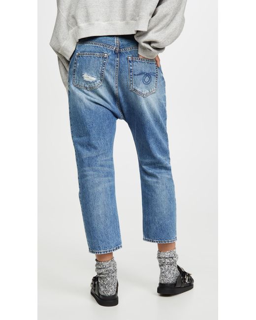 R13 Tailored Drop Denim in Blue | Lyst 