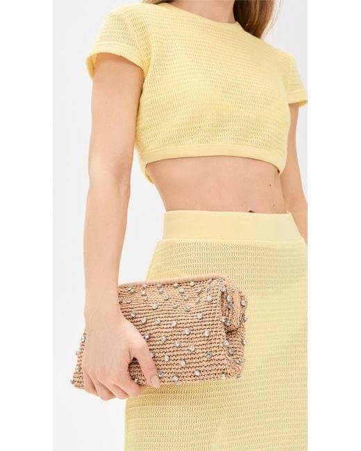 BTB Los Angeles Natural Briar Crystal Clutch