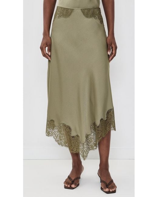 Ba&sh Green Coni Skirt