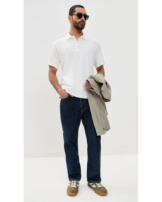 Rag & Bone White Classic Flame Polo for men