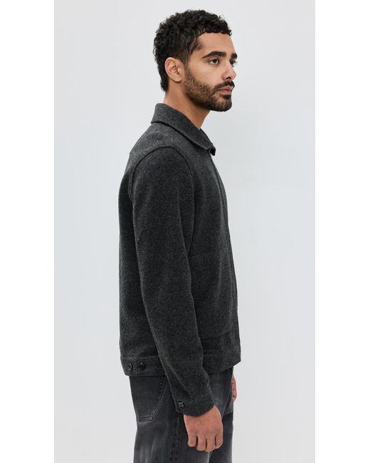 Rails Black Shael Zip Jacket for men