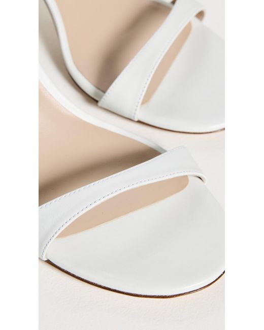 Stuart Weitzman White Nudist Block Sandals 75Mm