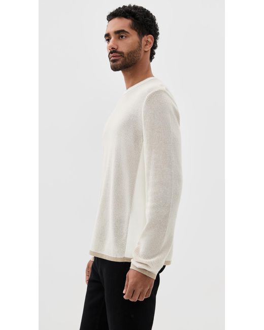 Rag & Bone White Harvey Crew for men