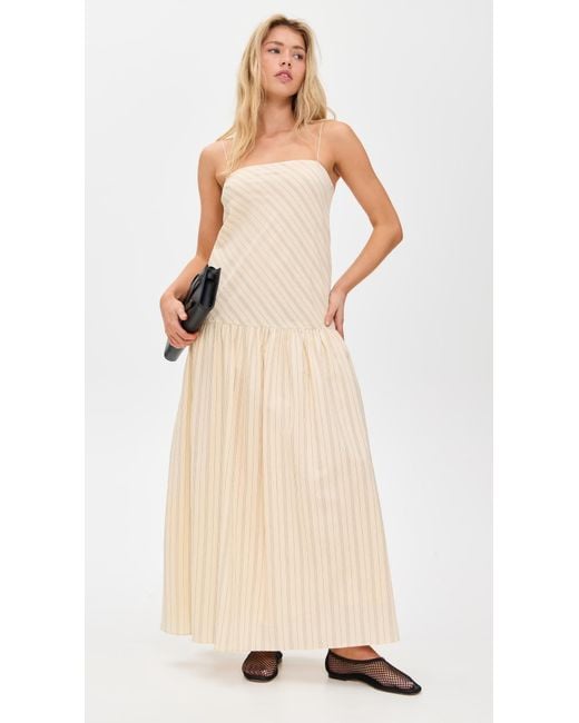white dress for gala Lady Black Tie - Rosaline Gown - Off White - Floral Off-the-shoulder Dress