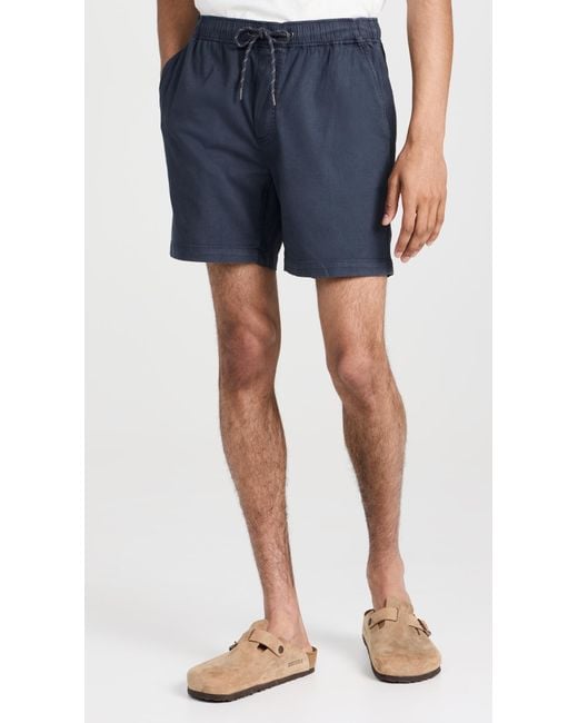 Faherty Brand Blue Essential Drawstring Shorts for men