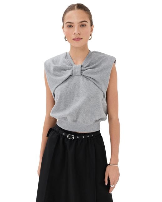 3.1 Phillip Lim Black Draped Bow Top