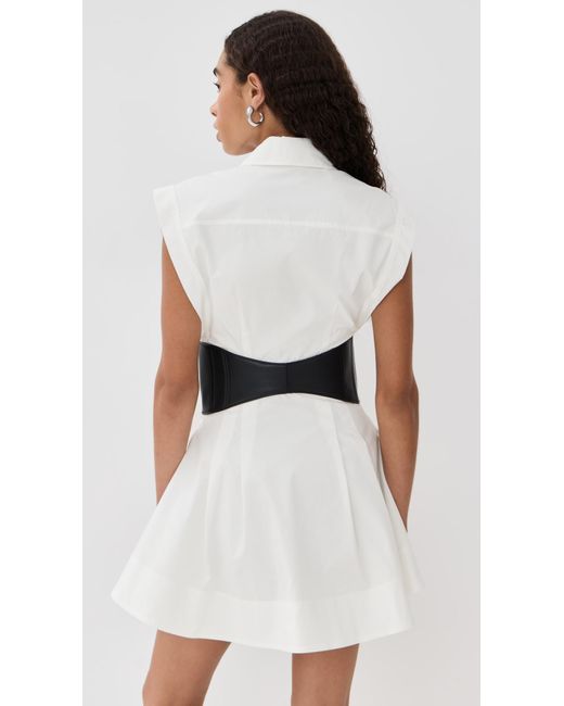 Jonathan Simkhai White Adler Belted Mini Dress