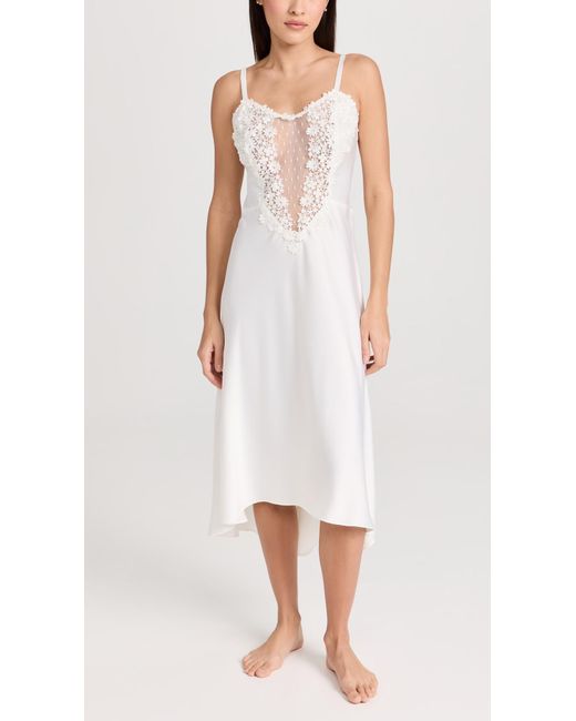Flora Nikrooz White Showstopper Chareuse Gown